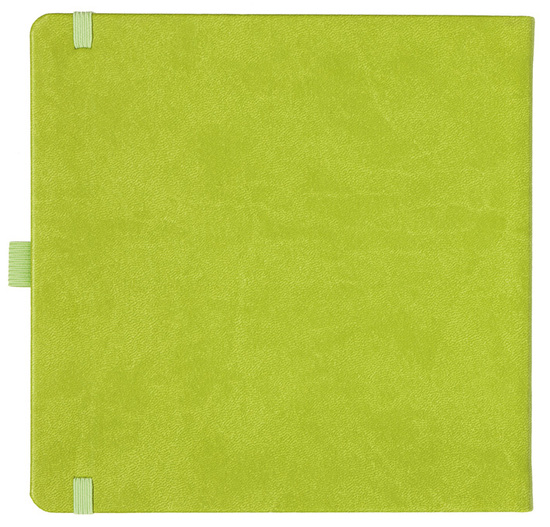 Notizbuch Style Square im Format 17,5x17,5cm, Inhalt liniert, Einband Slinky in der Farbe Lime