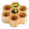 Pflanz-Holz Hexagon mit Samen - Basilikum