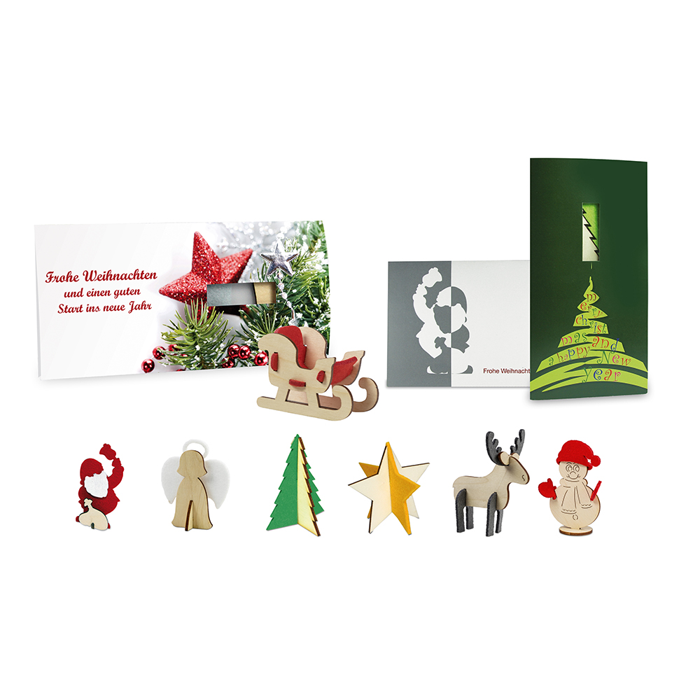 Steckfiguren-Karte Filz - Engel 4/4-c