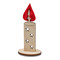 Steckfiguren-Karte Filz - Kerze 4/4-c