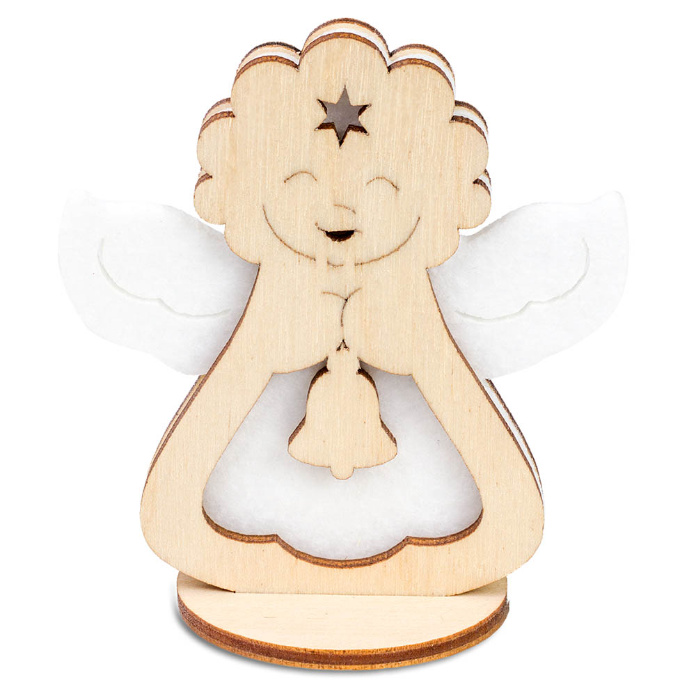 Steckfiguren-Karte Filz Premium - Engel Premium 4/4-c