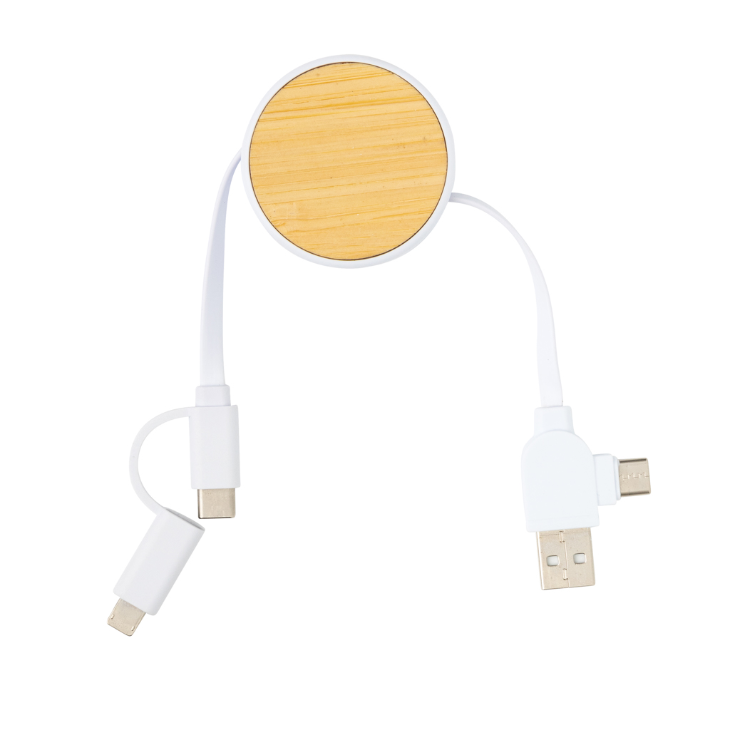 Ontario ausziehb. 6-in-1 Kabel aus RCS recyceltem Kunststoff