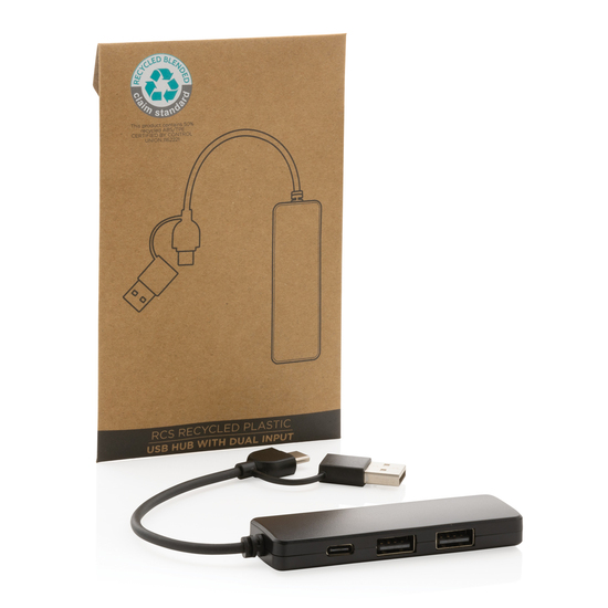 RCS recycelter USB-Hub mit Dual-Input