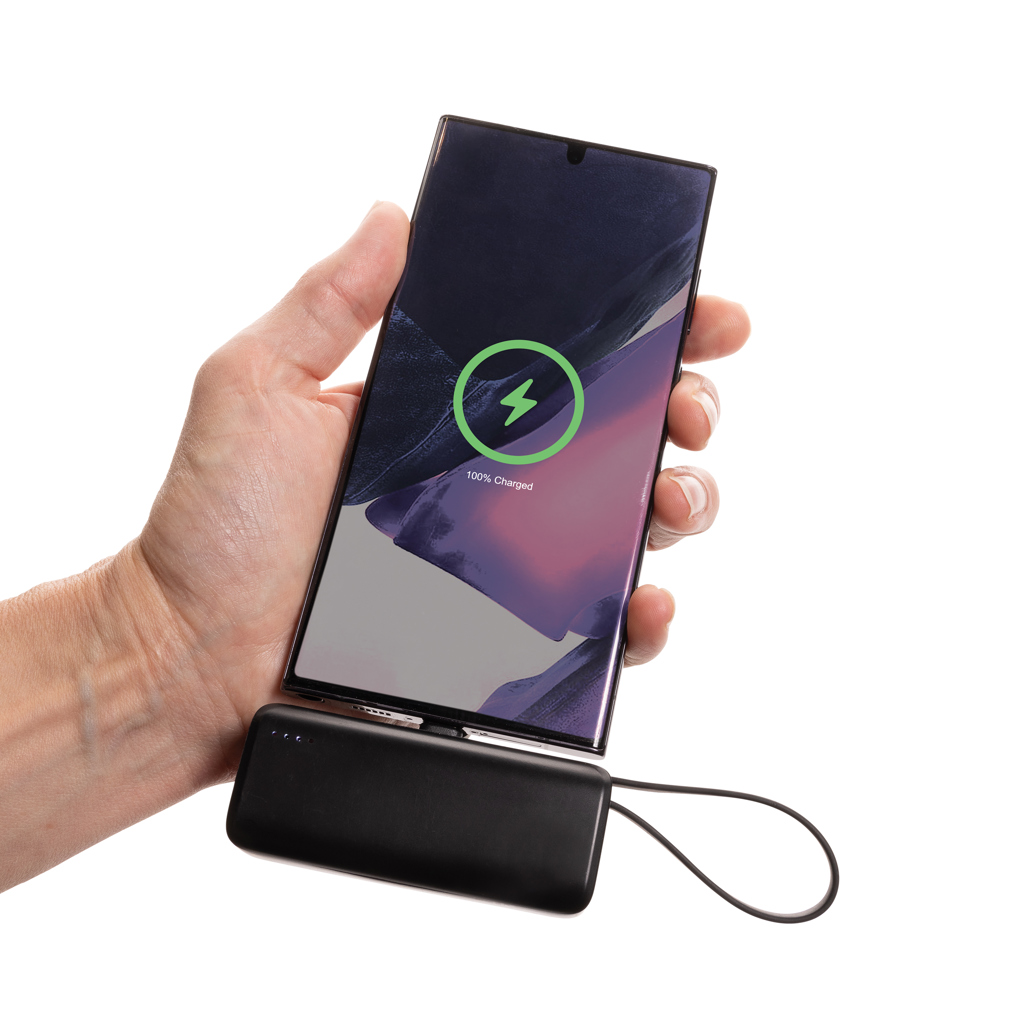 Powerlink 3000mah Powerbank aus RCS rPlastic mit USB-C Kabel