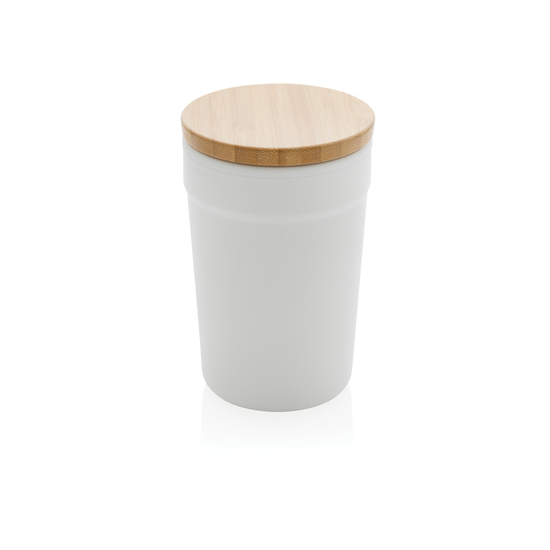 GRS rPP-Becher mit Bambusdeckel