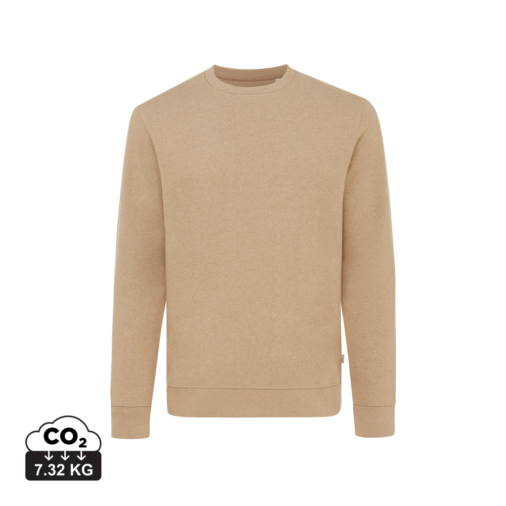 IQONIQ Denali ungefärbt. Rundhals-Sweater aus recycelter BW