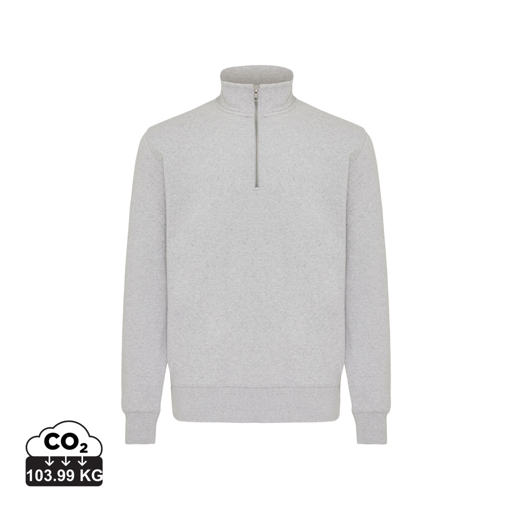 IQONIQ Elgon Quarter-Zip-Sweater aus rec. Baumwolle