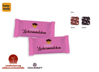 Schokolade 5 g Täfelchen,   1 Stück Callebaut Vollmilch
