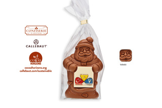Schoko Weihnachtsmann mit Schokoschild, Inhalt: Weihnachtsmann 80 g ca. 80 g