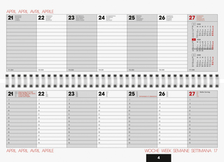 Tischquerkalender