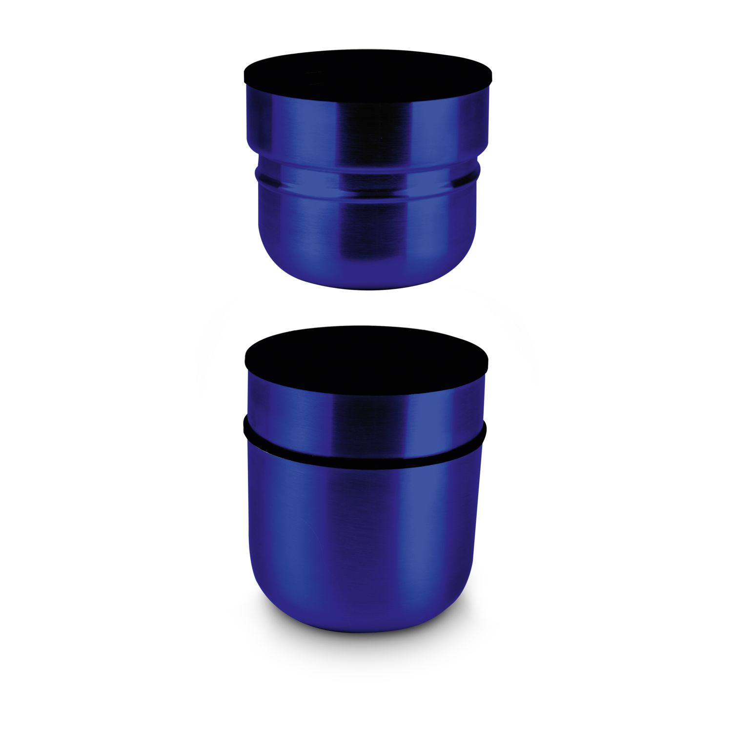 ROMINOX® Isolierkanne // Cup in Cup - mit 2 Deckeln - Blau