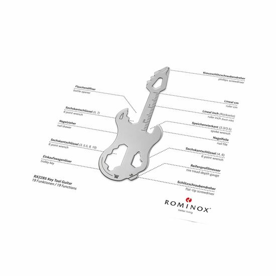 ROMINOX® Key Tool // Guitar - 19 Funktionen
