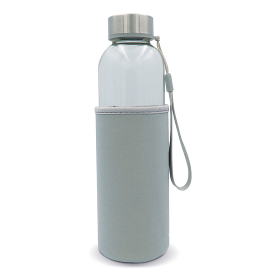 Trinkflasche aus Glas mit Neoprenhülle 500ml