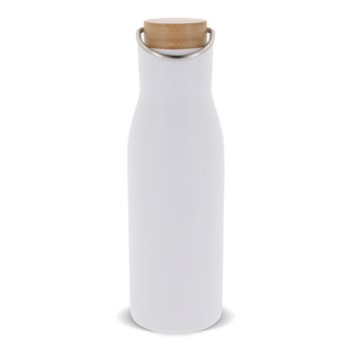 Isolier-Flasche mit Bambusdeckel, 500ml