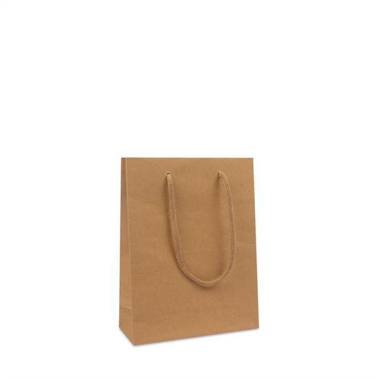 Tragetasche Deluxe  DPK118 31 x 10 x 35+5 cm  braun Kraft A-grade