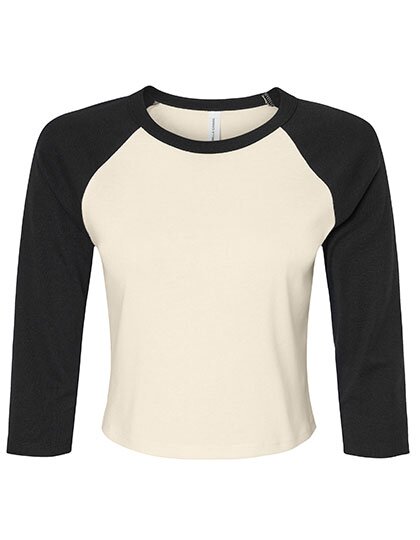 BL1200 Bella Women´s Micro Rib 3/4 Raglan Baby Tee