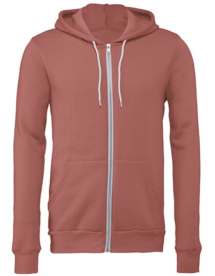 Unisex Zip-Up Poly-Cotton Fleece Hoodie