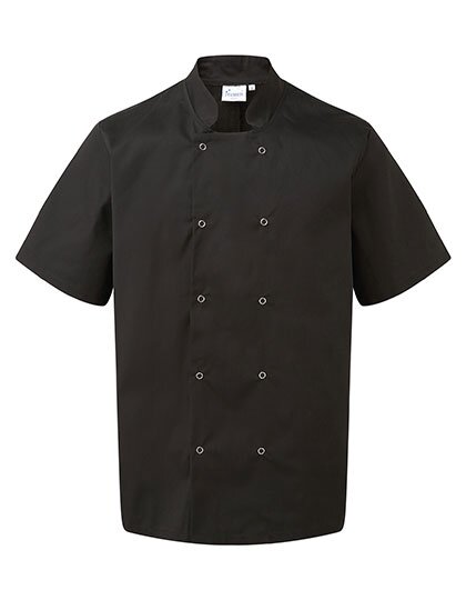 PW664 Studded Front Short Sleeve Chef´s Jacket