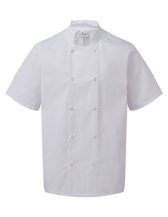 PW664 Studded Front Short Sleeve Chef´s Jacket