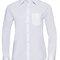 Ladies` Long Sleeve Classic Polycotton Poplin Shirt