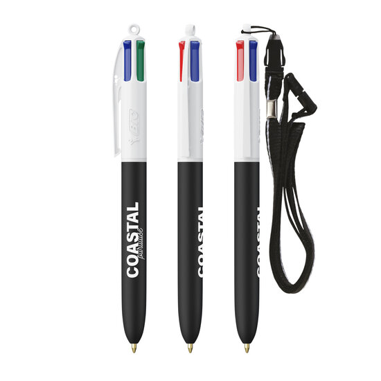 BIC® 4 Farben Soft mit Lanyard