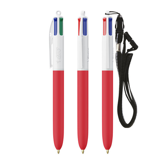 BIC® 4 Farben Soft mit Lanyard