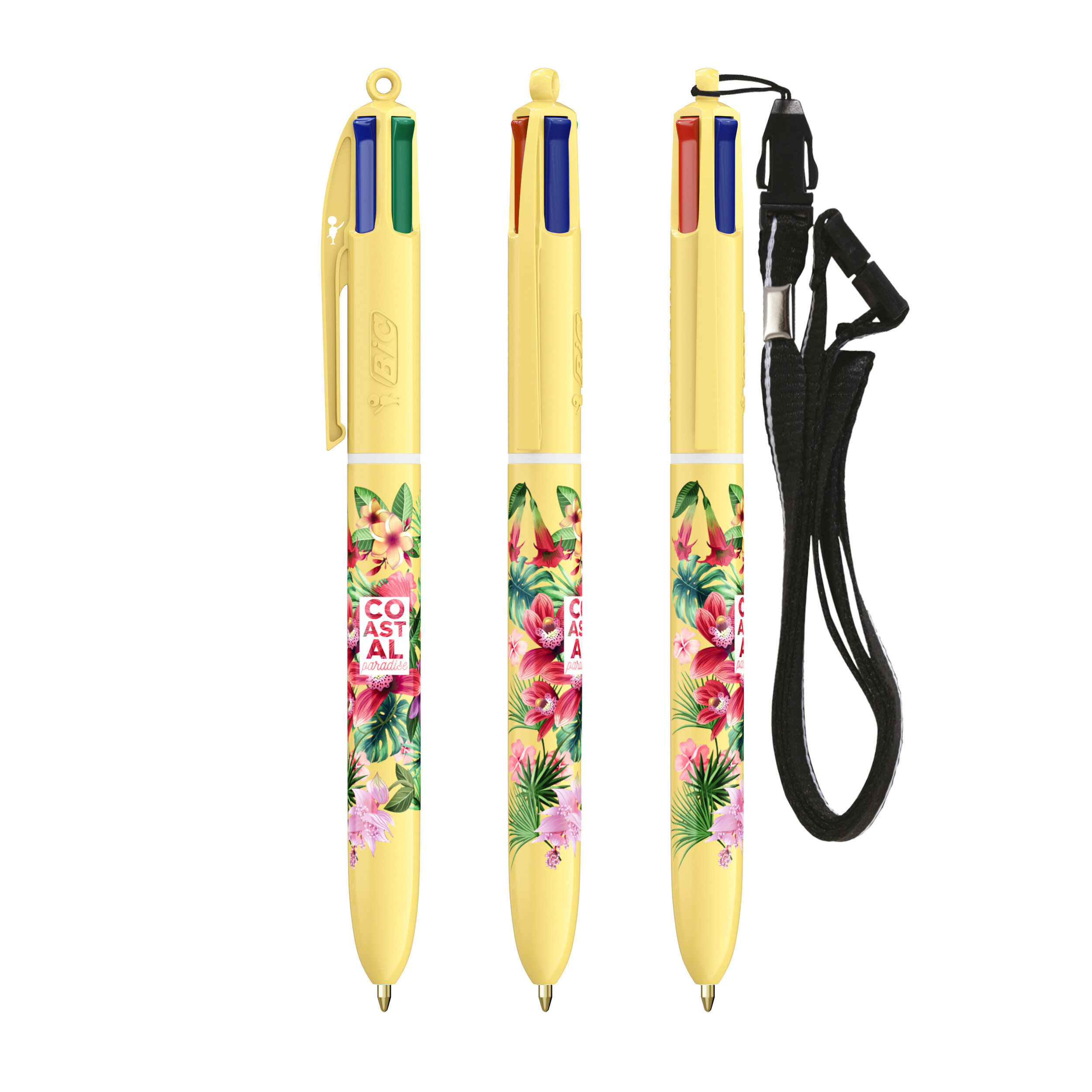 BIC® 4 Colours® Pastell + Schlüsselband