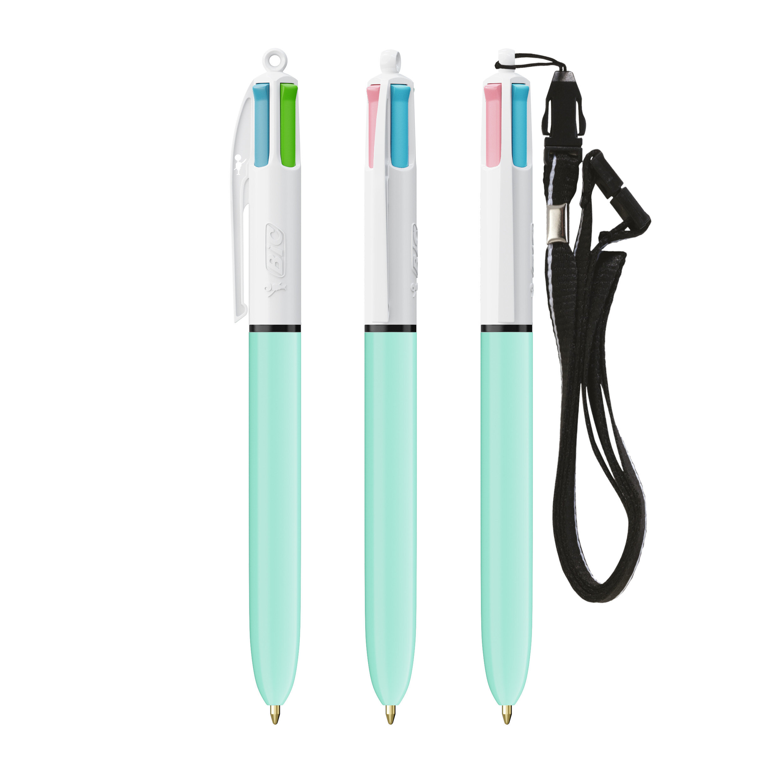 BIC® 4 Colours Fashion mit Lanyard Kugelschreiber